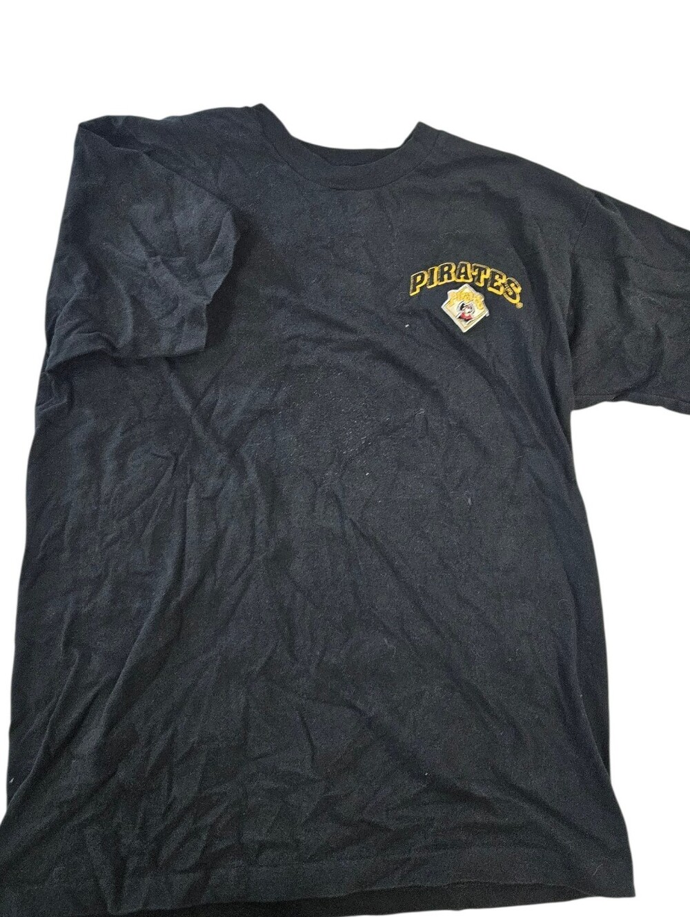 Vintage 90s Pittsburgh Pirates Black Graphic Tee Salem Large
